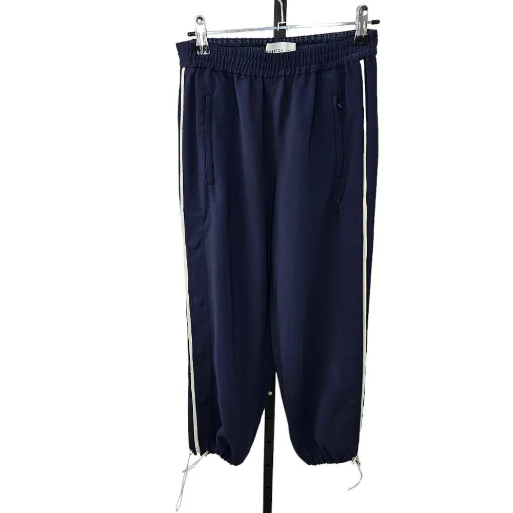 Aritzia Babaton 1-01 Tear Away Pants Toggle Cinch  Bottom Size XS Navy